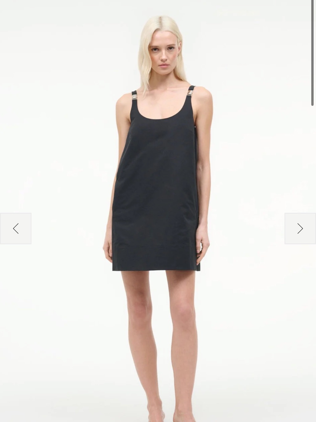 Staud Black Mini Tank Dress